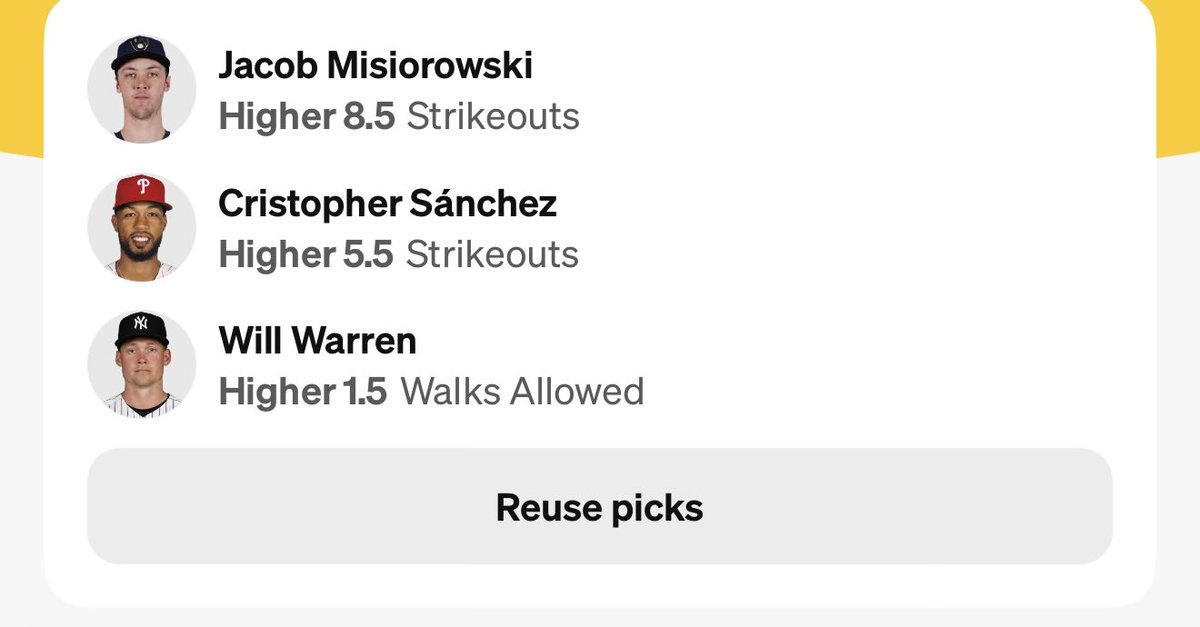 sondraa's tweet photo. Did this for today. Miz vs the Rockies seems illegal but anywho, use code Sondra on the underdog app 😇 https://t.co/0tkbmTTSPA