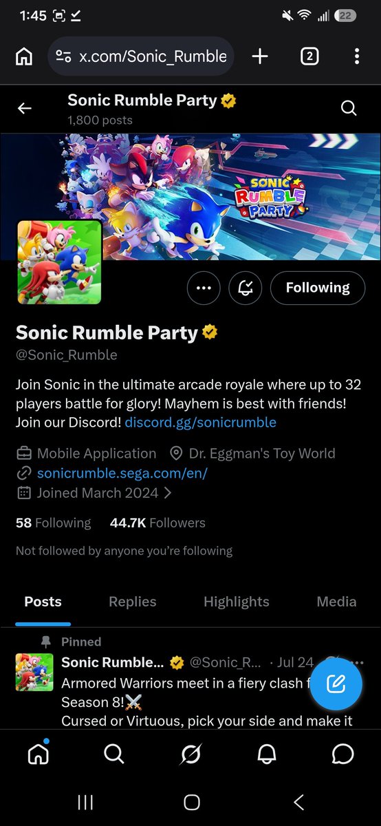 BlueFireLight01's tweet photo. @CielDarkrose @Sonic_Rumble My new favorite main tails skin is the the new sonic prime skin Mangey. https://t.co/O2no1yZ8a2
