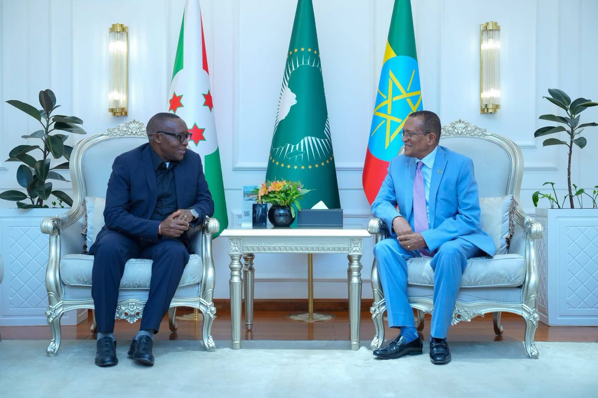 MFAEthiopia's tweet photo. Minister of Foreign Affairs and Development Cooperation of Burundi and the current Chairperson of the Executive Council of AU, Édouard Bizimana, arrived in Addis Ababa this evening to participate in the 49th Ordinary Session of the Executive Council of the African Union.

Upon arrival at Bole International Airport, the Minister was warmly welcomed by the Chief of State Protocol at the Ministry of Foreign Affairs, Melaku Bedada.

The 49th Ordinary Session of the Executive Council will take place from July 28–29, 2026, under the theme: “Assuring Sustainable Water Availability and Safe Sanitation Systems to Achieve the Goals of Agenda 2063.”