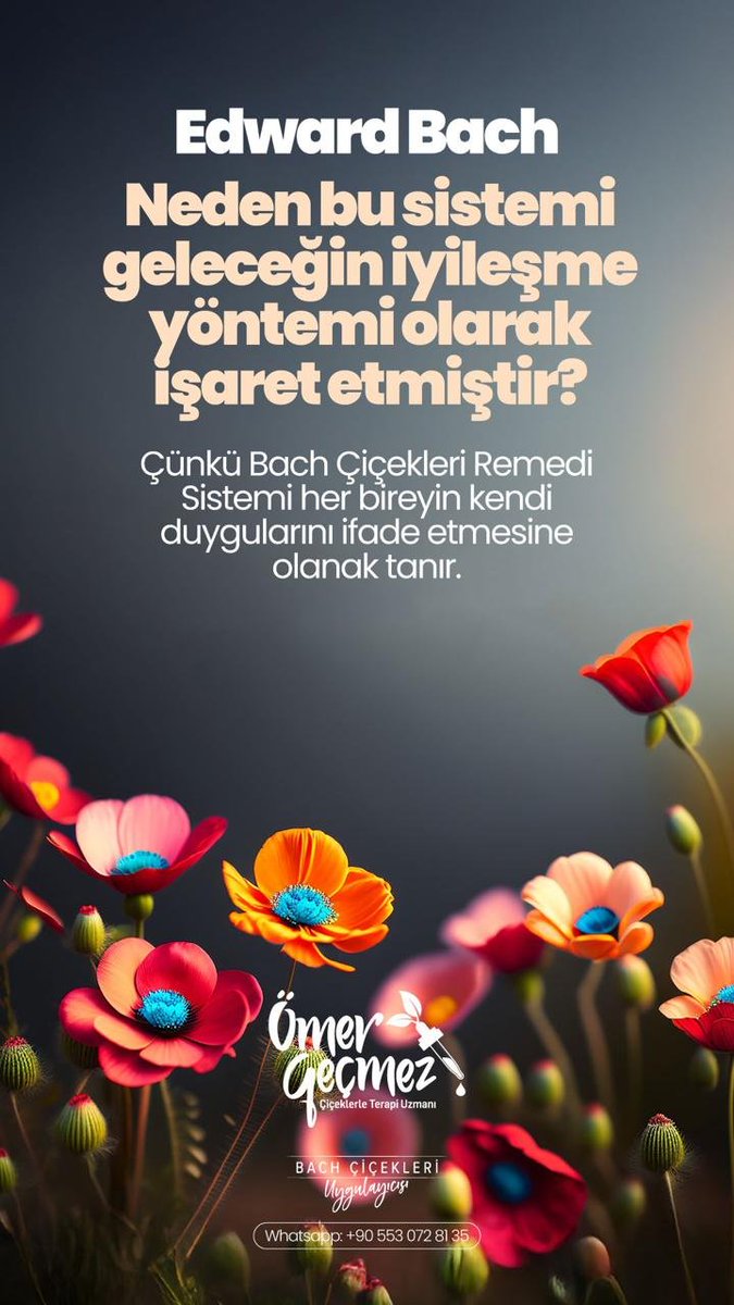 omergecmezbach's tweet photo. Edward Bach'ın yaklaşımının merkezinde önemli bir düşünce vardı:
İyileşme yolculuğunda insanın duygusal dünyası da görülmelidir.
Belki de ilk soru şu olmalı: "Ben aslında ne hissediyorum?"
#BachÇiçekleri #EdwardBach #Psikoloji #Duygular #Farkındalık https://t.co/W0ReFP6KAn