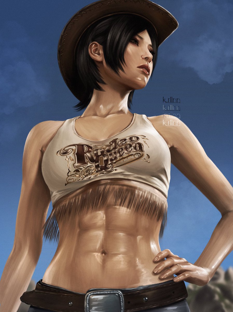 whereiskrln's tweet photo. who is this cowgirl and why does she look so damn fine 🔥🔥🔥 

#digitalart #adawong #ResidentEvilㅤ https://t.co/aaxWWoiqkX