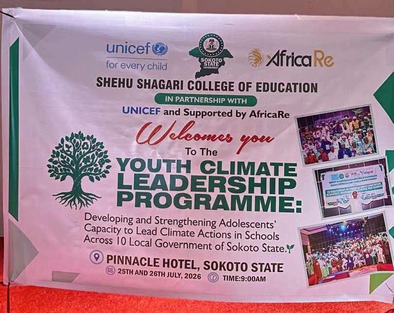 HBMayana_'s tweet photo. YOUTH CLIMATE LEADERSHIP PROGRAMME:

I had the privilege of participating in the 2-day @UNICEF Youth Climate Leadership Programme 

Seminar held at Pinnacle Hotel, Sokoto. 

As Climate Ambassadors, we are committed to driving climate action in our schools and communities.  

#ClimateAction #UNICEF #YouthLeadership #UNICEF #worldwide