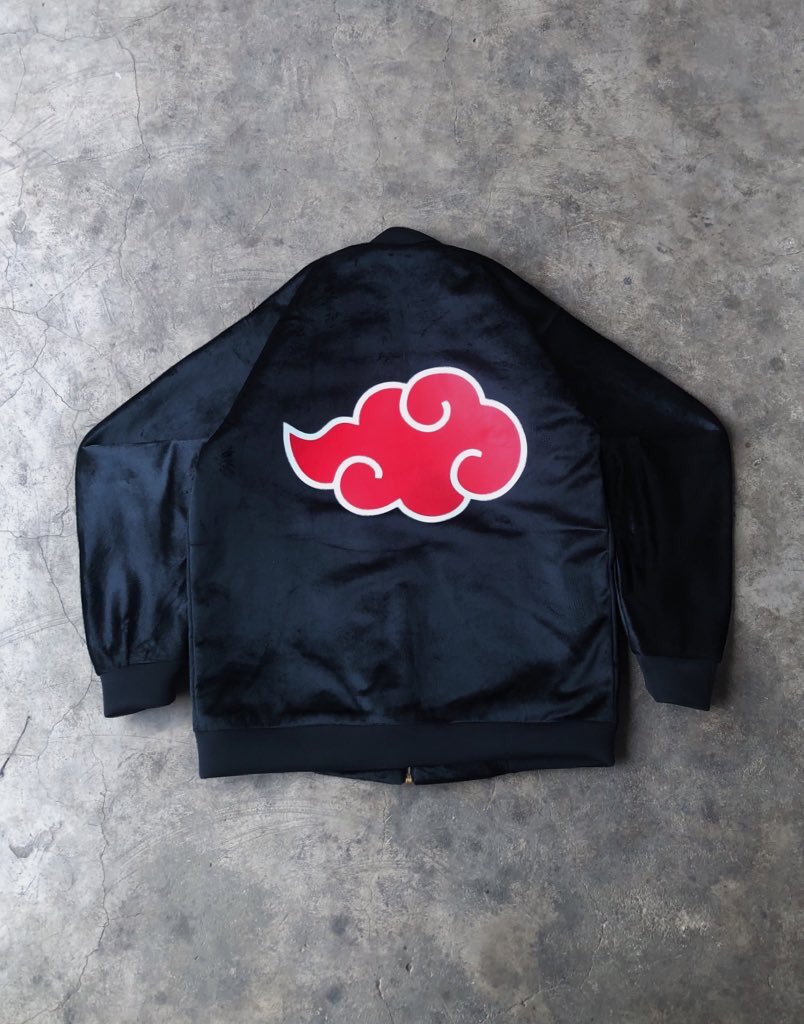 __________Joel's tweet photo. Anime themed suede Varsity jackets I made because why not 🪐.| demon slayer and Naruto respectively 🌟 https://t.co/IYCUQTPo7L
