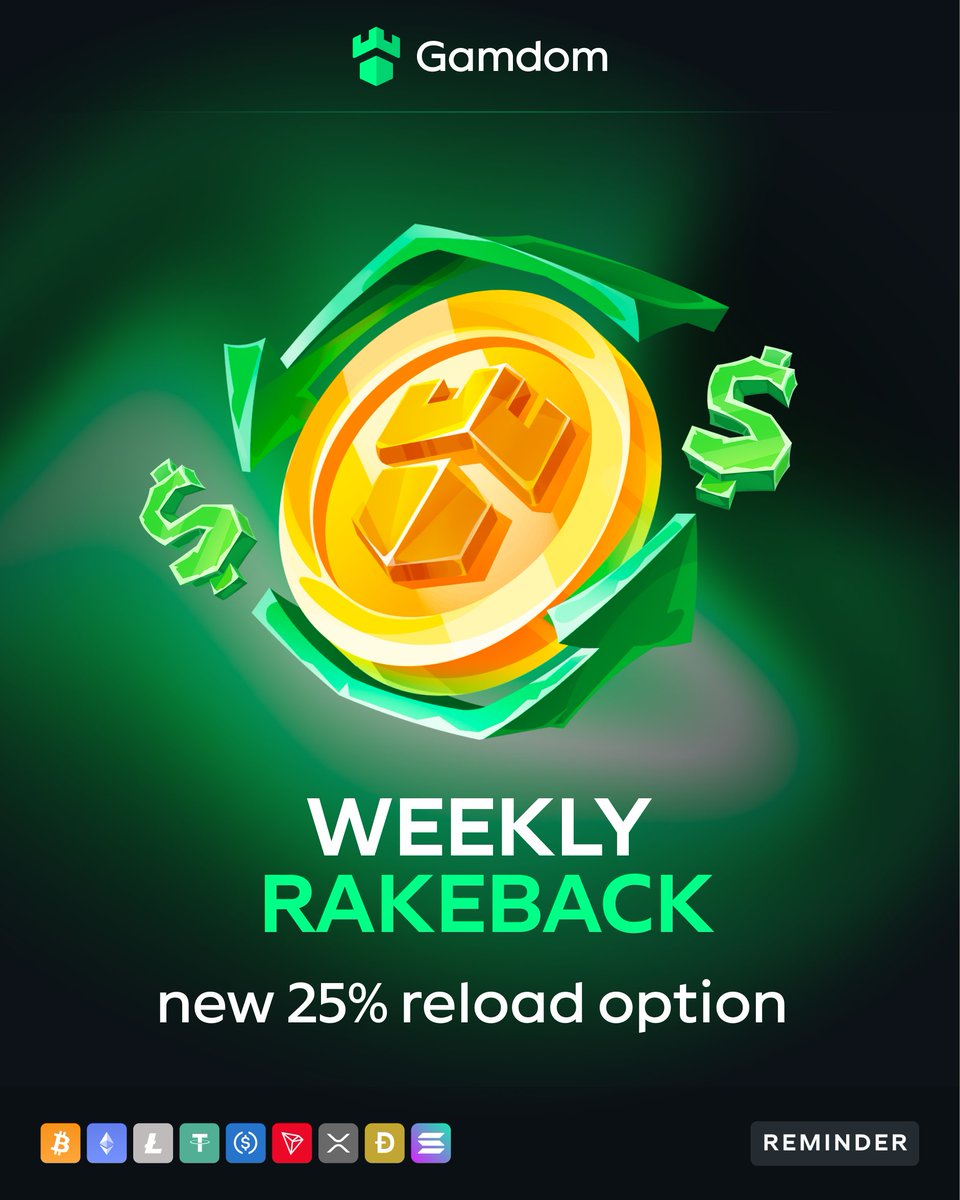 gamdom's tweet photo. 💸 WEEKLY is out! 💸

🔗https://t.co/RIksNSGVBt https://t.co/Kcx8gqXb3W