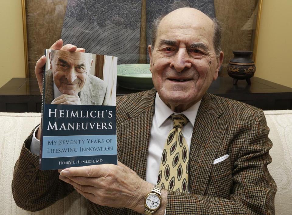 curatorWH's tweet photo. The Heimlich maneuver, created by Jewish American surgeon Dr. Henry Heimlich in 1974 at Jewish Hospital in Cincinnati, revolutionized emergency medicine. By using quick abdominal thrusts to expel airway obstructions, it has saved countless lives worldwide. https://t.co/PxOutTVn93