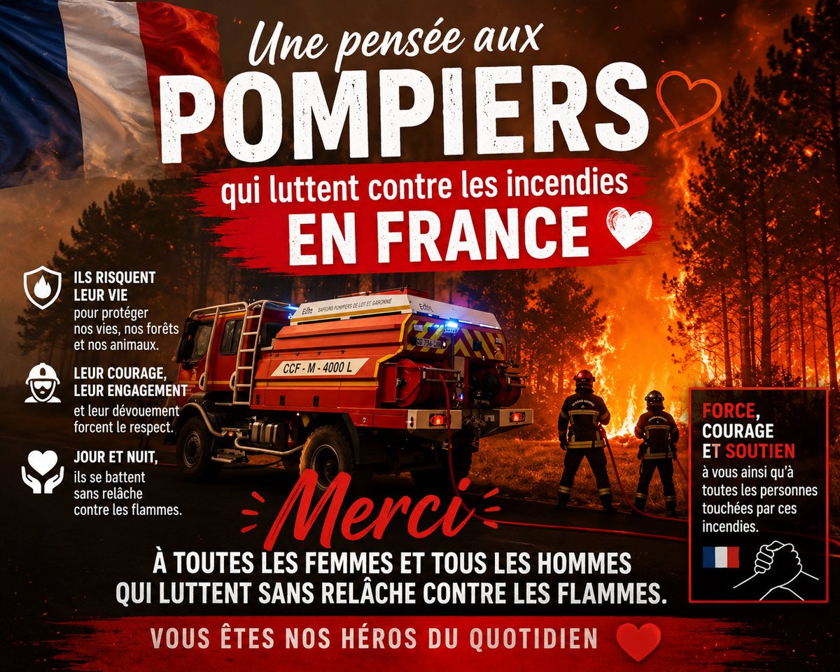 djholson's tweet photo. Une pensée pour ceux et celles qui luttent contre les incendies... https://t.co/NNxtOUNLv9