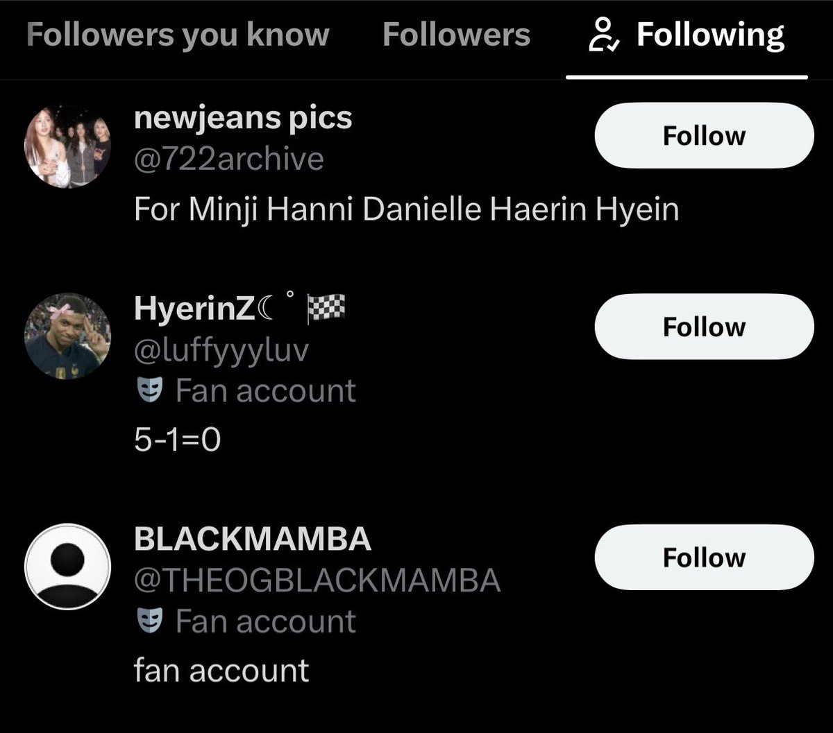 fourjeanz's tweet photo. @dollsnwjns U follow this account making fun of Haerin https://t.co/kFhWGDBFa9