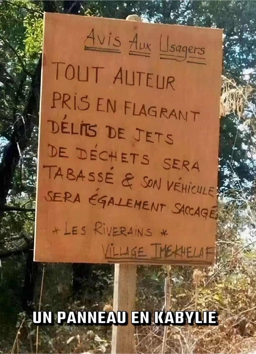 PIBY_222's tweet photo. Apres les feu de forêts, de nouveaux panneaux ont été installés un peu partout en Kabylie 👏🏼🇩🇿 

la seul solution bravo 🙌🏼 https://t.co/MlZb8SnCj8