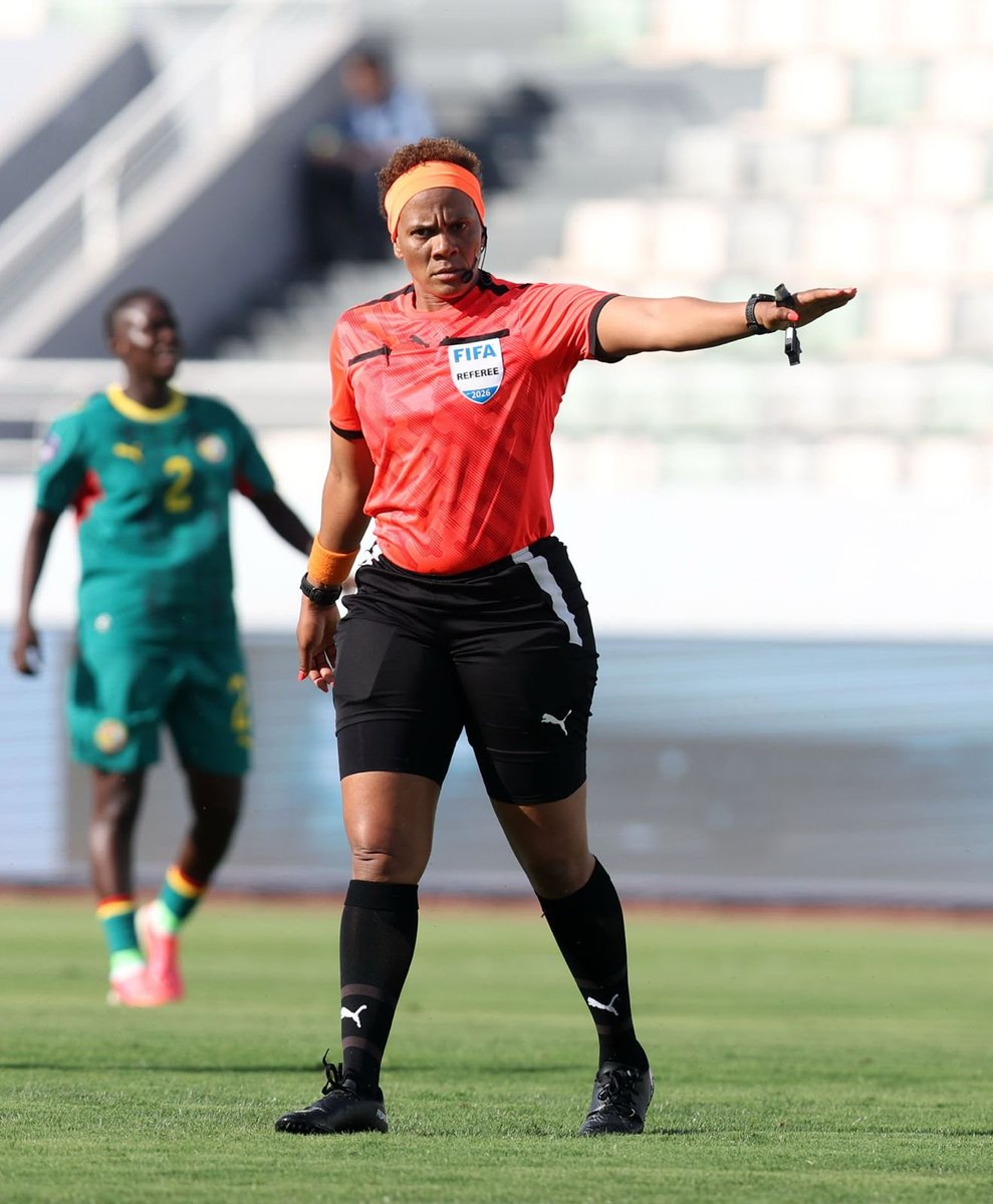 SAFA_net's tweet photo. Halala! 🇿🇦 Flying the South African flag high on the biggest stage! 🌍 A Massive congratulations to our very own Akhona Makalima on officiating the opening match of the 2026 Women’s AFCON! ⚽️🔥 Making Mzansi proud, one blast of the whistle at a time. Let’s get behind her! https://t.co/JueIMwzTSi