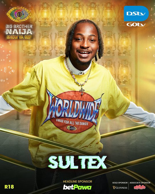 crackheadluwa's tweet photo. The ninth housemate of #BBNaija Show Ya sef season is SULTEX 👏🏾 https://t.co/bSUPENcWpn
