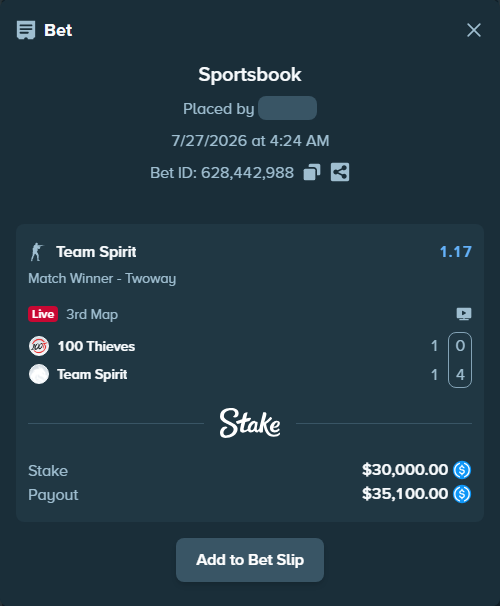 stakehighroller's tweet photo. $30,000 riding Team Spirit to win at BLAST Bounty. Stoic.

#CSMajor https://t.co/FwfZmiZ3BU