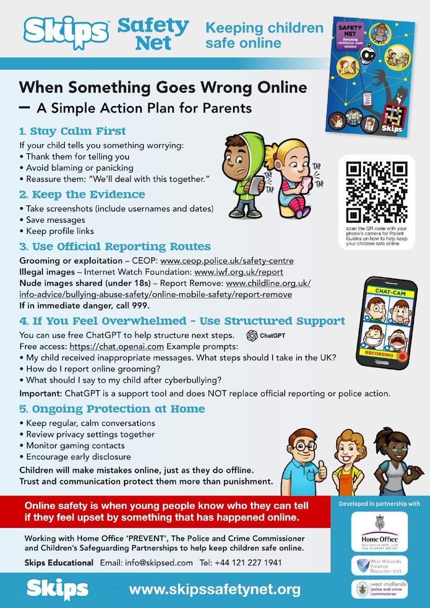 StClem_Nechells's tweet photo. Schools out - Take note of these parent guides to help keep children safe online. https://t.co/0VKxG3aCvv