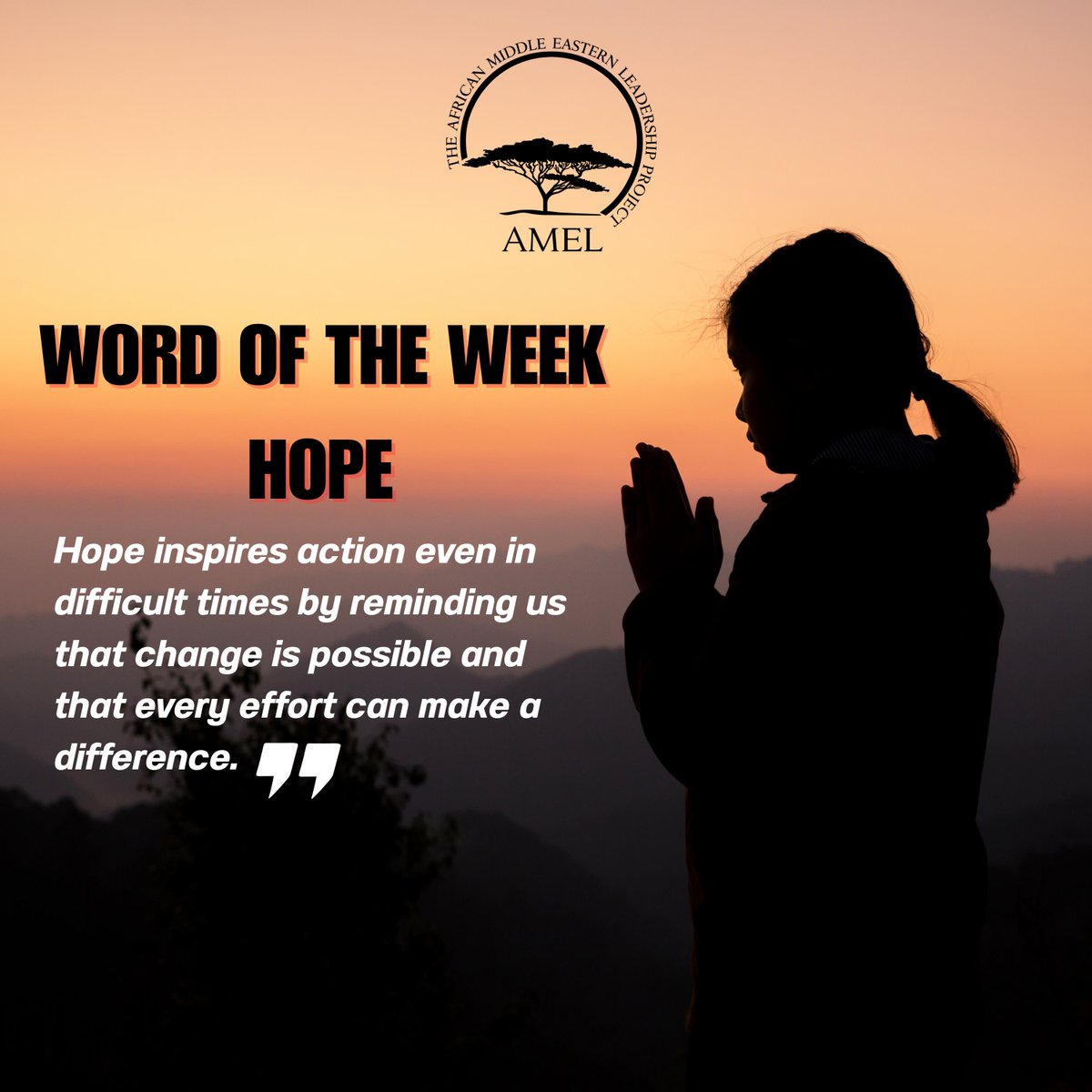 amelproject's tweet photo. #Hope is our word of the week 🌱 https://t.co/5MjmCS52Xd
