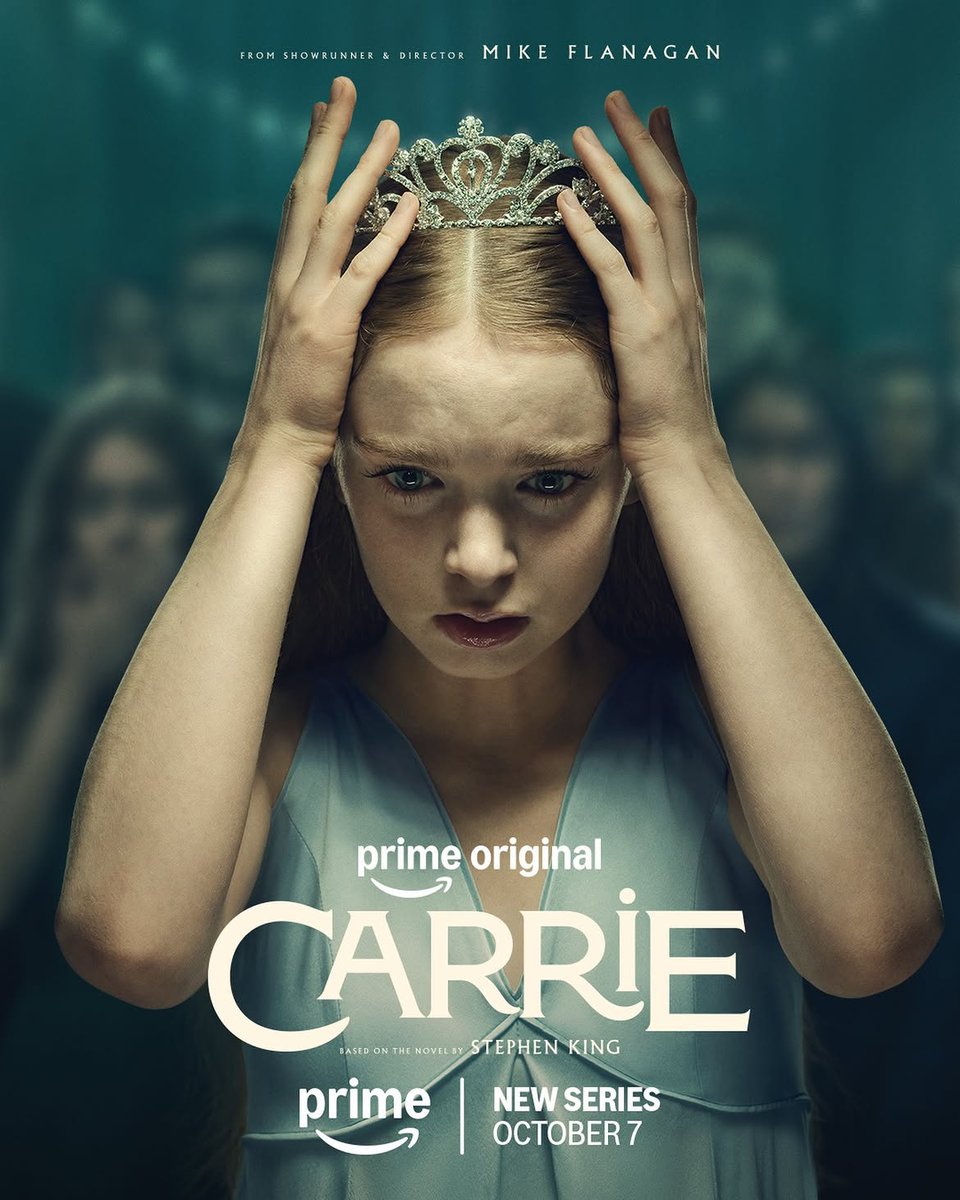 RottenTomatoes's tweet photo. First poster Mike Flanagan's new series #Carrie - premiering October 7 on Prime Video. https://t.co/XiP6x4oFOP
