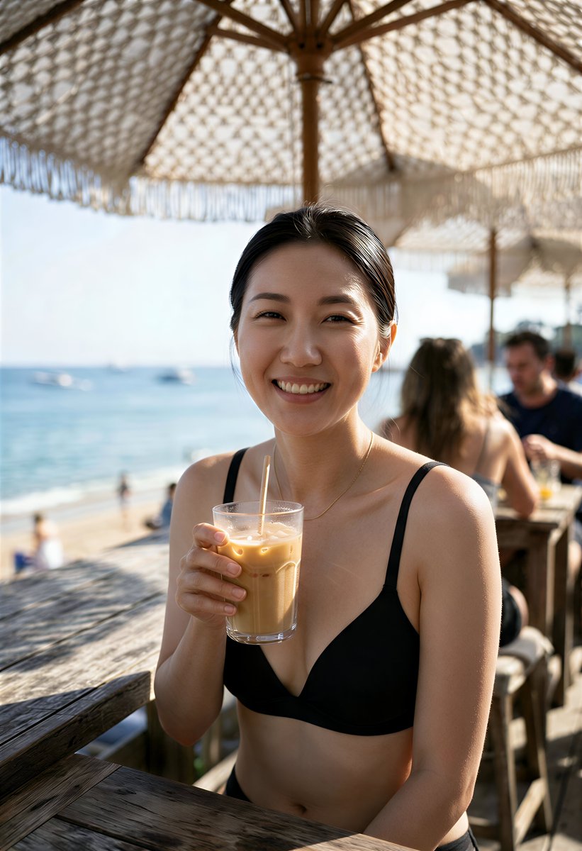 Masterlegend50's tweet photo. Is it really a beach day if iced coffee isn’t involved? 🧊☕️✨AI generated or enhanced.
#IcedCoffee #BeachVibes #CafeCulture #SummerVibes #CoffeeLovers #OceanView #Aesthetic https://t.co/YSARGqZVrm