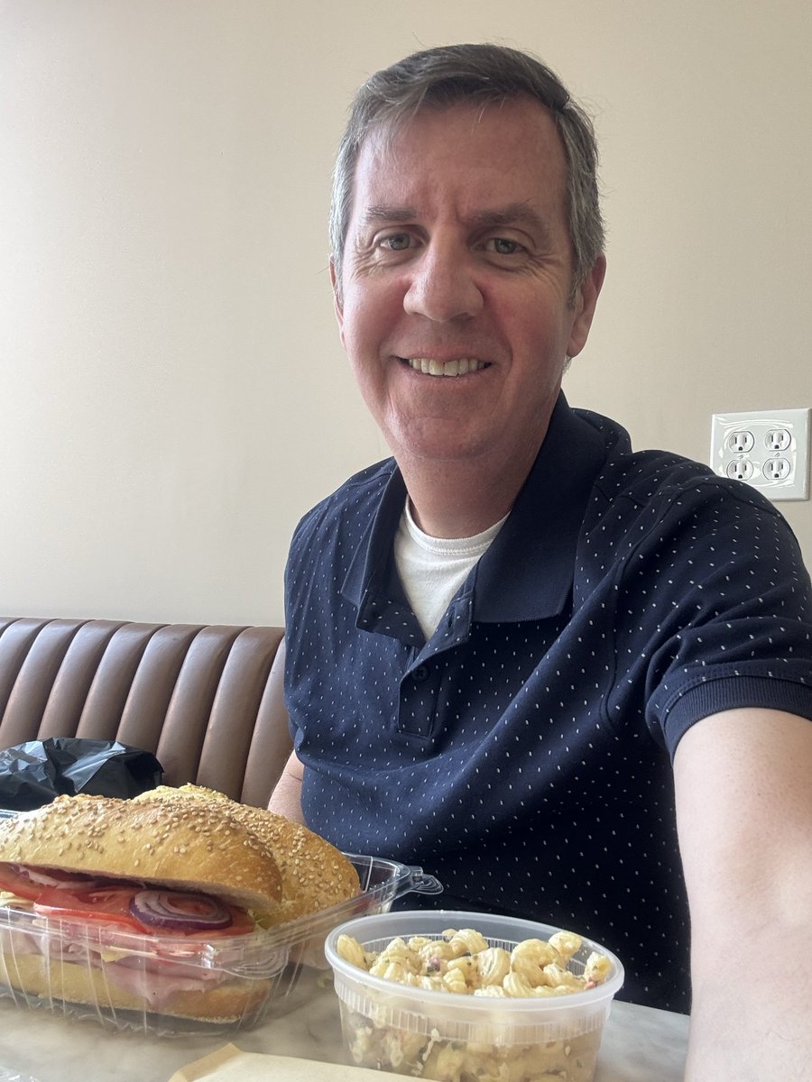 Sully4Assembly's tweet photo. I was in Broad Channel this afternoon for a social visit and made my first visit to Adrienne’s Provisions to grab a bite for lunch. 

Perfectly cut hero sandwich on fresh Semolina hero and homemade macaroni salad. 

(1/2) https://t.co/YnLzJB24P2