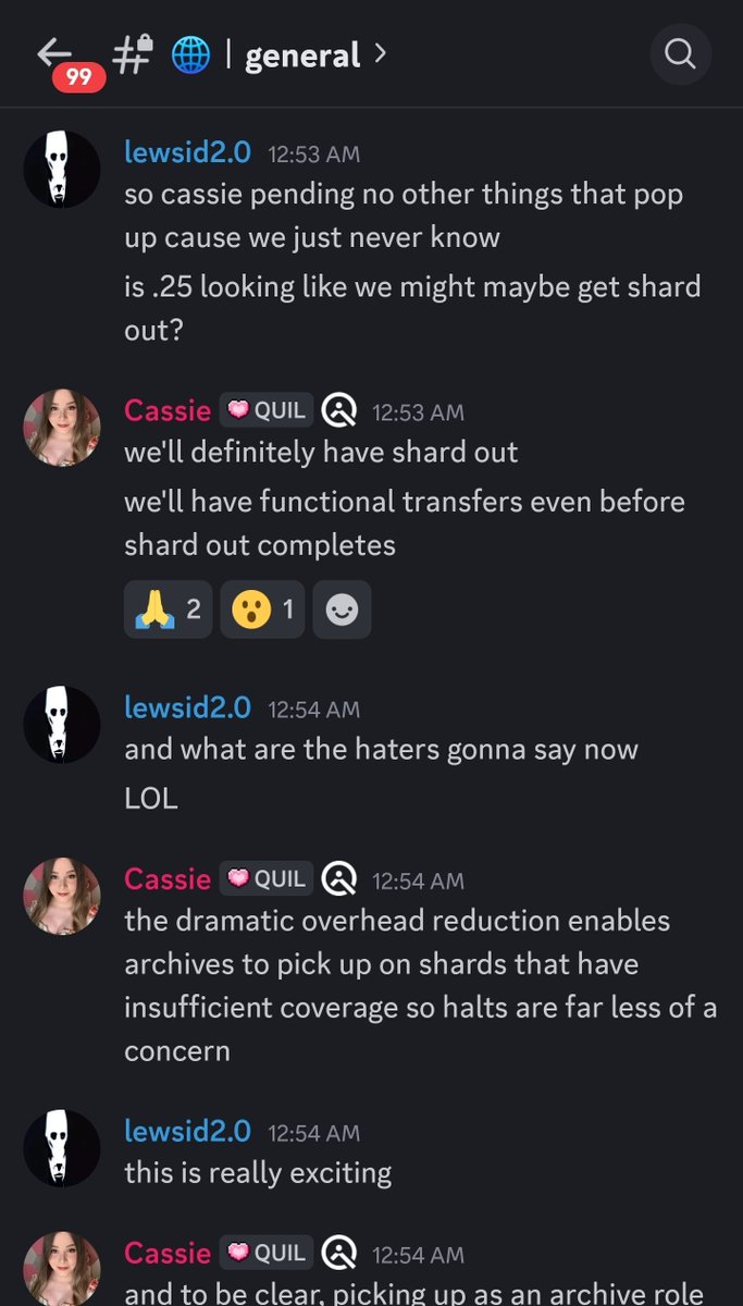 CryptoSGiants's tweet photo. Hearing things 👀

The situation continues to look more and more promising for $QUIL 

Word on the street is that shard out completing, mainnet going live, and functional transfers are imminent with this .25 update

Join the discord: https://t.co/YT4x9ULZ2i https://t.co/DD6J3lVoDg