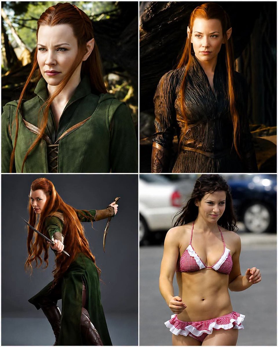 mikesensational's tweet photo. Evangeline Lilly as Tauriel in The Hobbit (2012–2014) https://t.co/8xpXsIyEtS