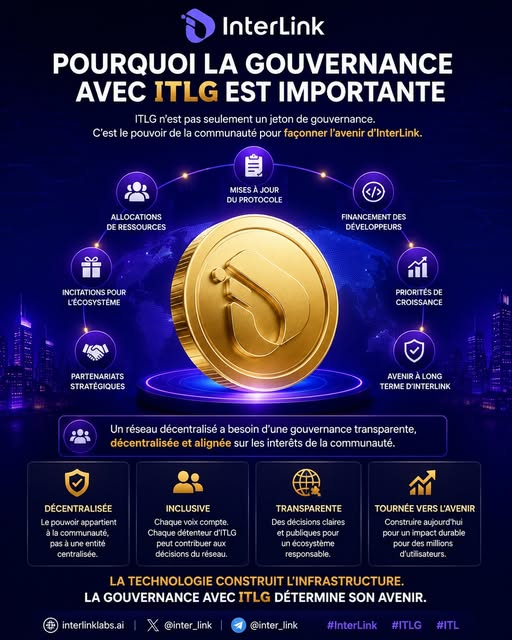 HumanChainLab's tweet photo. 🌐 La gouvernance est le pilier d'un écosystème blockchain durable. Avec ITLG, la communauté participe aux décisions stratégiques qui façonneront l'avenir d'InterLink : évolution du protocole, financement des développeurs, croissance de l'écosystème et innovation.

#InterLink https://t.co/ipiBezZbrA