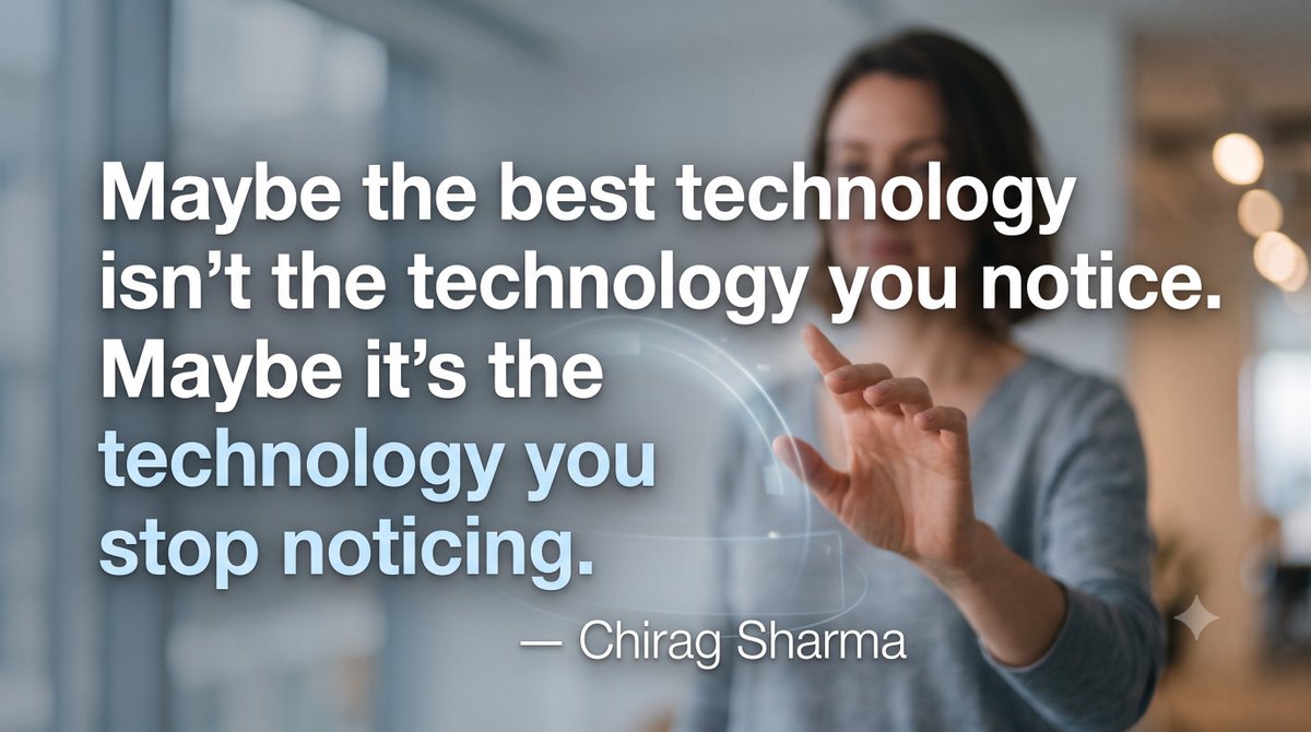 Chilly2898's tweet photo. Fast charging.
High-speed internet.
Fingerprint unlock.
One-click sign-in.
None of these feel remarkable anymore.

That's the remarkable part.
Maybe we don't adapt to technology; we adapt to less friction.

(1/3)🧵 https://t.co/veHaPkz1vP