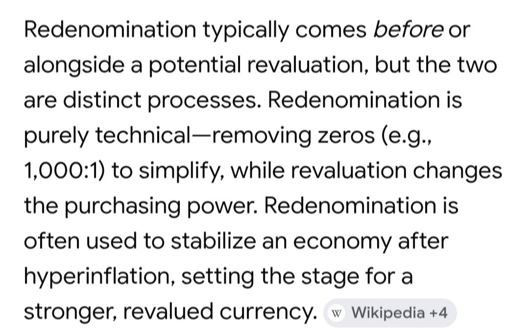 Prolotario1's tweet photo. Donald Trump has  groupie people in his administration solely focused on currency revaluation where 1:1 will become the norm or higher. 

Ypu forget America invested billions into Iraqs modern  updated banking systems to ensure the revaluation is carried out. Redenomination is for their internal books. Which always precede revaluation. 

Please, do not worry I will circle back to this comment of yours in due course. 

Here Is The Link https://t.co/DFbDDYa6I0