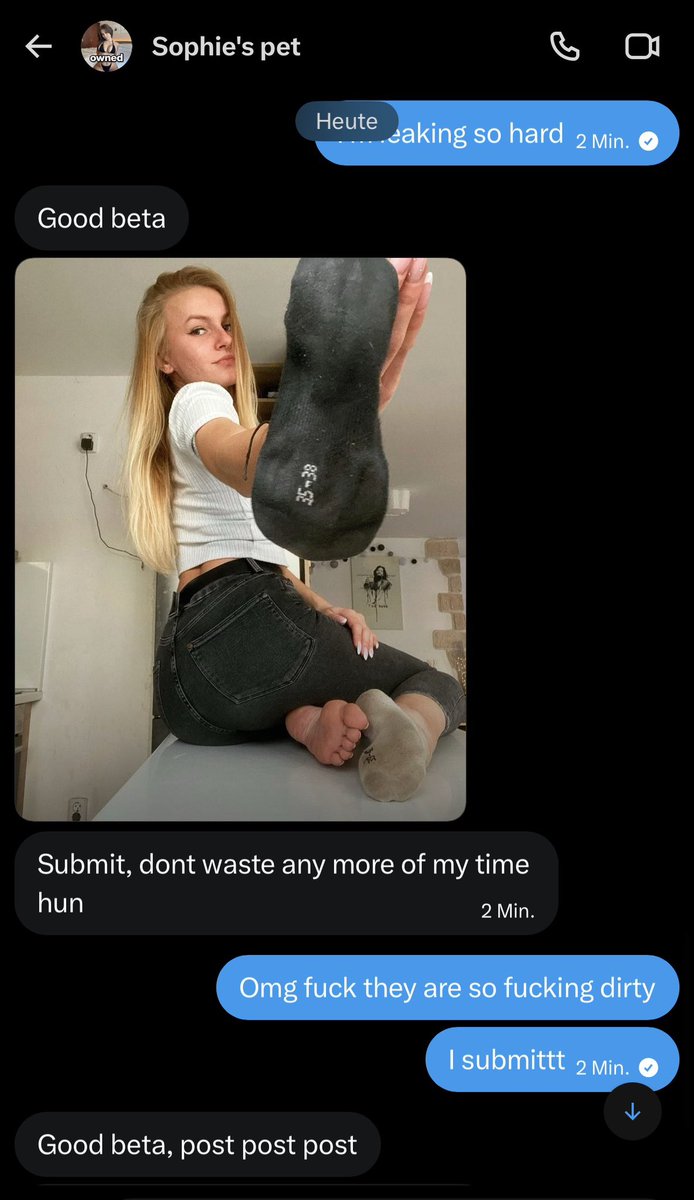 WankBattleSlutt's tweet photo. I lost to @Jay273827 a loser winfarm but I am even more pathetic. I didn’t even get a turn they used my weakness and made me their sock sniffing bitch.

#wankbattle #loser #socks https://t.co/7FfZADpLJt