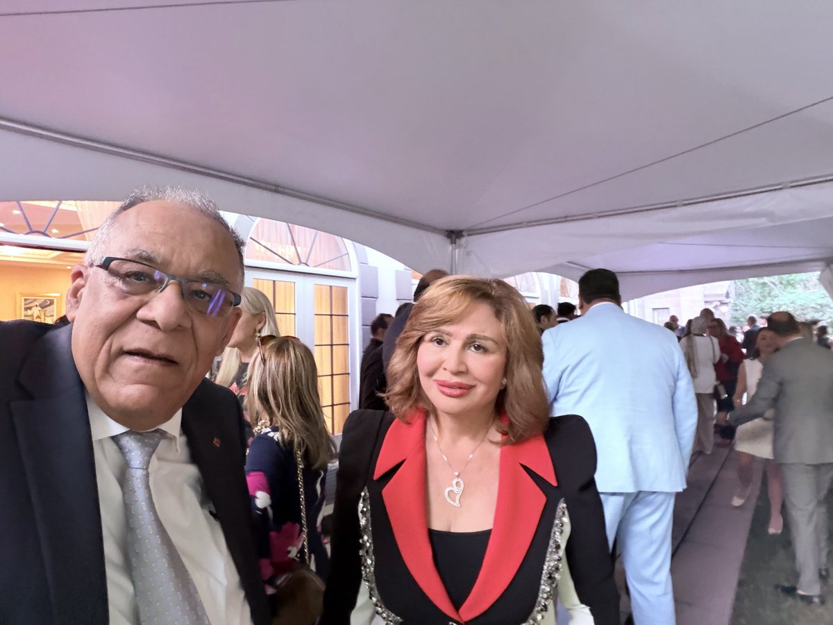 tsalem11's tweet photo. 74th Egypt independence day at Ambassador Hafiz residence in Rockliff Pk with Egyptian movie stars @ElhamSafieddin and @ElhamShain and Egyptian Canadian Singer and musician Natalie Girgis https://t.co/g3XIBSUOh0