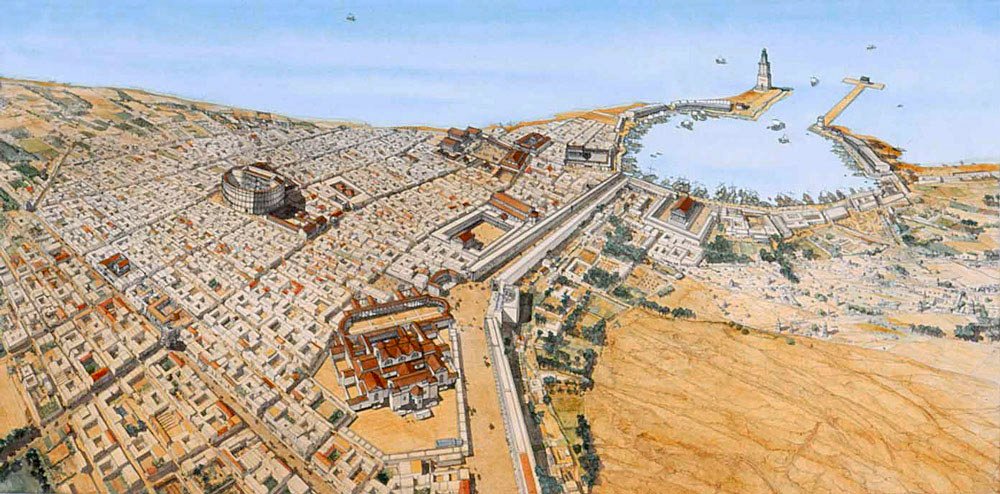 Daily_Hist01's tweet photo. 🏺Leptis Magna was situated on the Mediterranean coast of North Africa in the region of Tripolitania, near modern-day Khoms, Libya. 

Its position along a natural harbor made it a critical gateway connecting Trans-Saharan trade routes to the rest of the Roman Mediterranean.

Originally founded as a Phoenician trading post around the 7th century BC, the city grew into an economic powerhouse under Roman rule. It served as a primary export port for olive oil, exotic animals for amphitheater games, grain, and slaves.

The city reached its zenith under Emperor Septimius Severus (reigned 193–211 AD), who was born in Leptis Magna. 

At its peak in the early 3rd century AD during the Severan dynasty, Leptis Magna supported an estimated population of 80,000 to 100,000 residents. Making it one of the largest and most prosperous metropolises in Roman North Africa alongside Alexandria.
