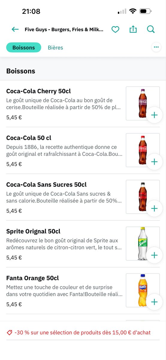 cestgege's tweet photo. @FiveGuysFrance  a quel moment c’est normal de vendre une bouteille de coca 5,45€? https://t.co/lxis0ogEuD