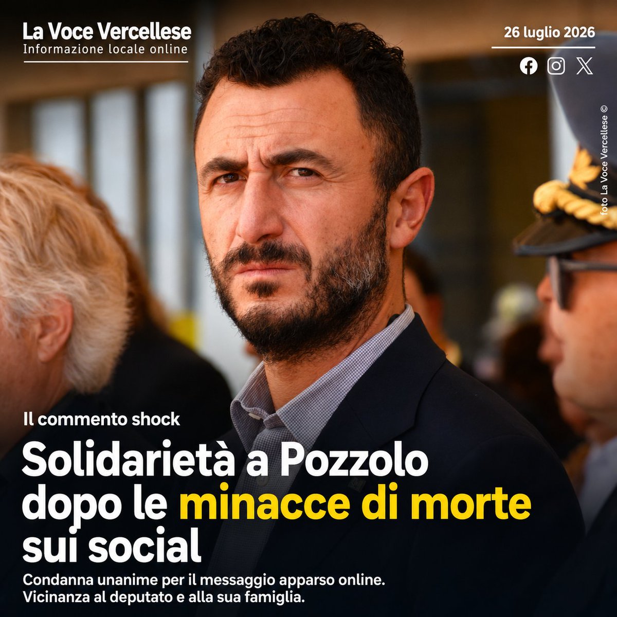 VercelliNotizie's tweet photo. Minacce di morte sui social a @EmanuelePozzolo  ➡️https://t.co/RASuE9lgu2 https://t.co/oeMESXWPAx