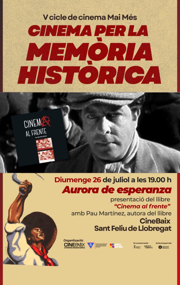 RafaBurgosBCN's tweet photo. “Vivim en un país de vocació amnèsica”, ha comentat al col·loqui la historiadora Pau Martínez avui al @CineBaix. Passi d’una producció anarquista del període Guerra Civil. Una de les poques que es van salvar. https://t.co/Ky5uer4hZ8