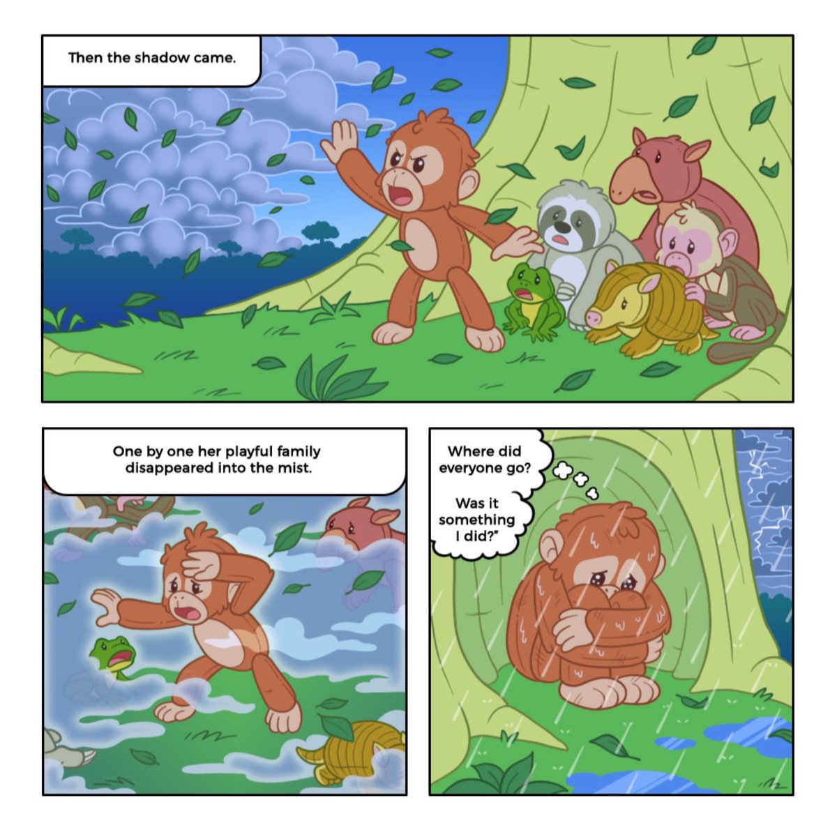 Punch_on_sol's tweet photo. The Adventures of Punch &amp; Oran-Mama 🐒. Issue: 1  

Oran-Mama Backstory: "The Trickster's Quiet Heart" https://t.co/4O01PPKNc7