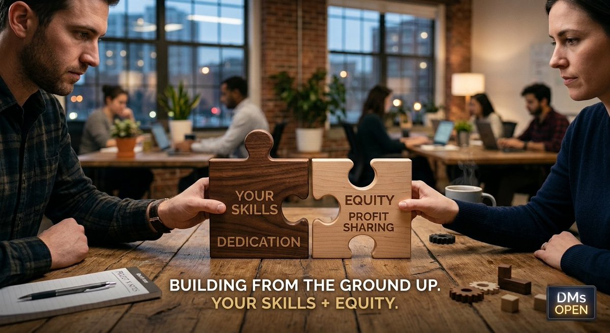 SMoulni's tweet photo. promos. Seeking a core team for a ground-up project. Dedicated partners needed. Work gets serious equity & profit-sharing. DMs open.
#CoreTeam #Startup #BuildInPublic #EquityPartners #FounderLife https://t.co/0FG37gLQiZ