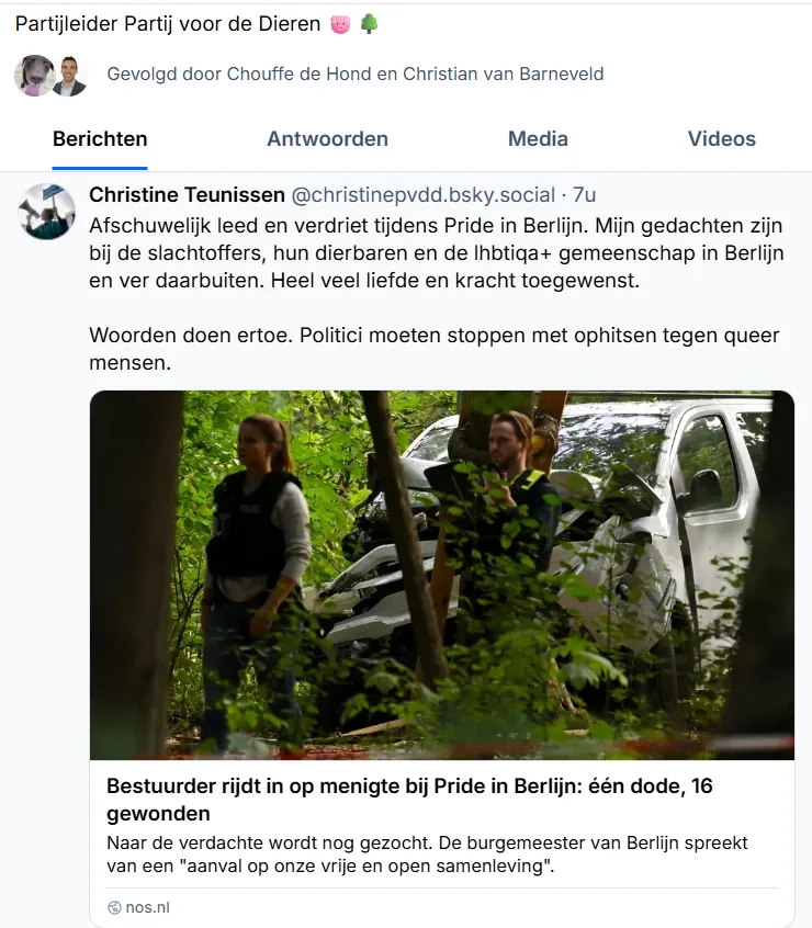 Binnenstad_org's tweet photo. Oh jee, geblokkeerd op Bluecry door Christine Teunissen, partijleider Partij voor de Dieren. Vanwege het benoemen van de wereldvreemdheid van deze partij(leider). #PvdD #neverforget https://t.co/osZBBy9kQG