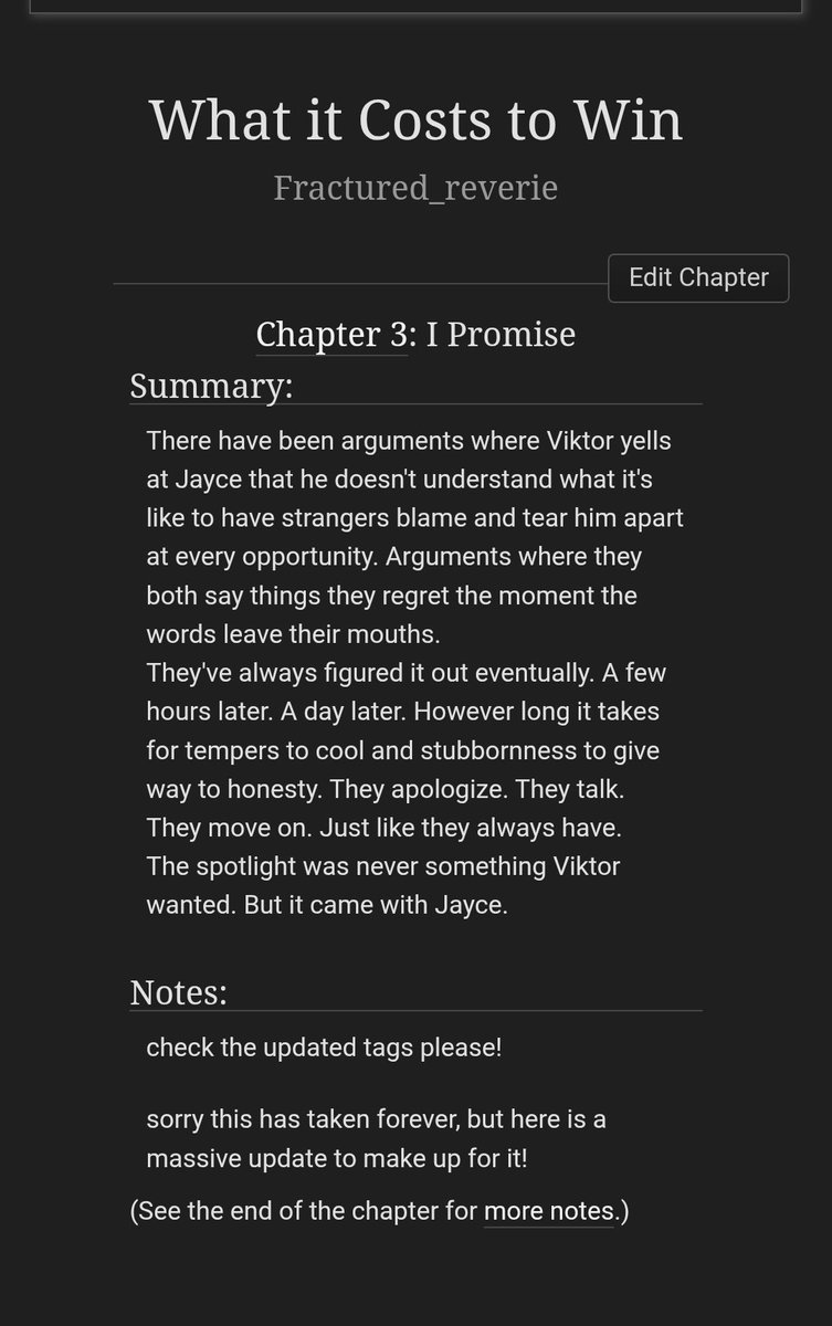 reverie6966's tweet photo. Chapter 3 is finally here!!! 

🏒Modern au
🏒Hockey Jayce/Goth Viktor
🏒Angst https://t.co/TZlRmeEZe6