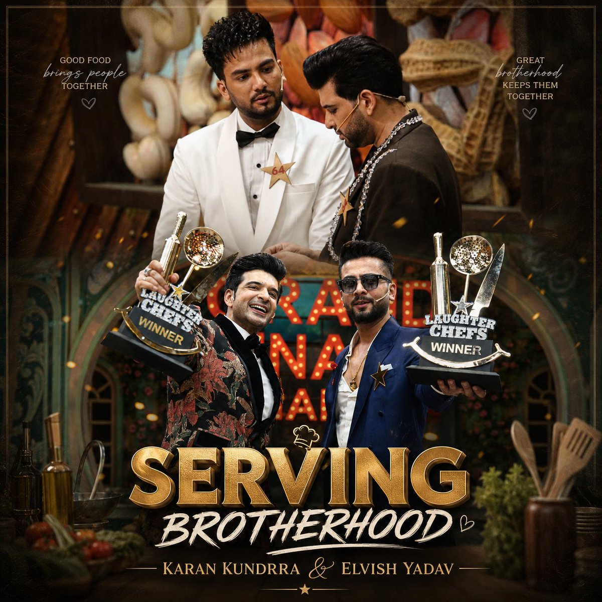IamTeamKKundrra's tweet photo. #KaranKundrra #ElvishYadav you've truly won hearts with this beautiful brotherhood. Such a warm, effortless vibe in the way you understand, support &amp; stand by each other ❤️🧿

Heartfelt thanks to @ElvishYadav for being such a wonderful brother to our King K @kkundrra Cheers🥂 https://t.co/RrZZfDskJQ