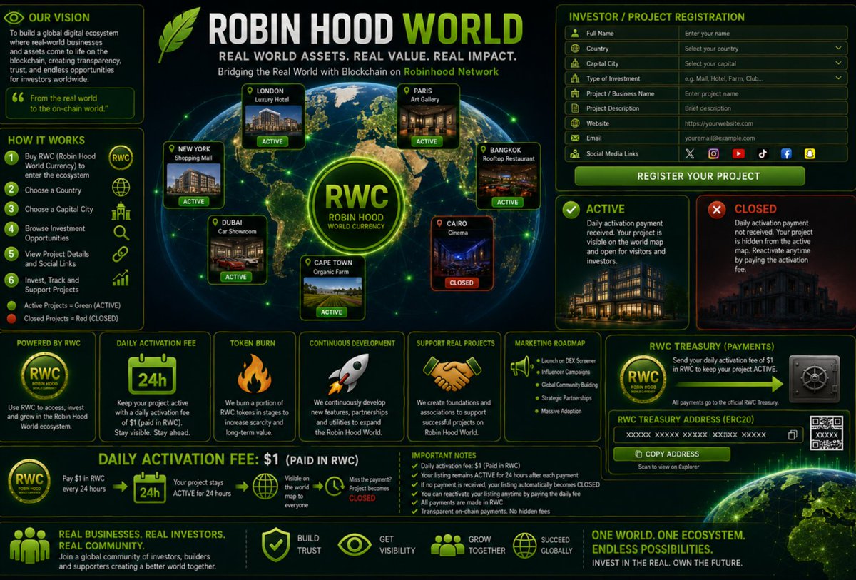 RobinhoodworldC's tweet photo. Do you Know old or young with a small business "online or real" and accepts crypto?

Invite them to list it on our public demo

We'll reward them for giving it a try 🪶👀

PONS
Robinhood
RWC for RWA https://t.co/SvqpEviFs2