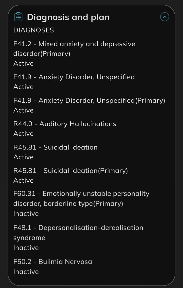 urang3I's tweet photo. When the diagnosis section is the longest in my whole record https://t.co/tlo7nDt7zG