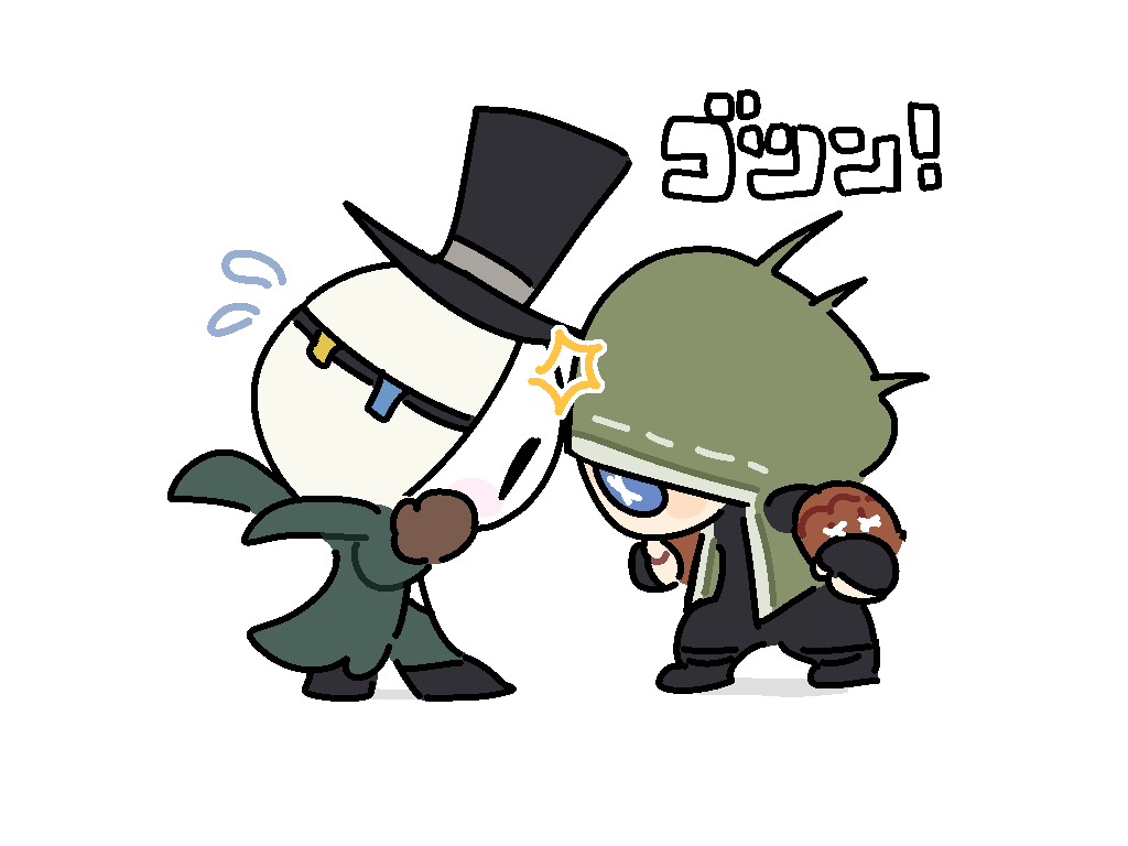 Bot_8_'s tweet photo. TLに流れてきた頭突き動画が可愛かったの絵 https://t.co/kTm6ooTl4b