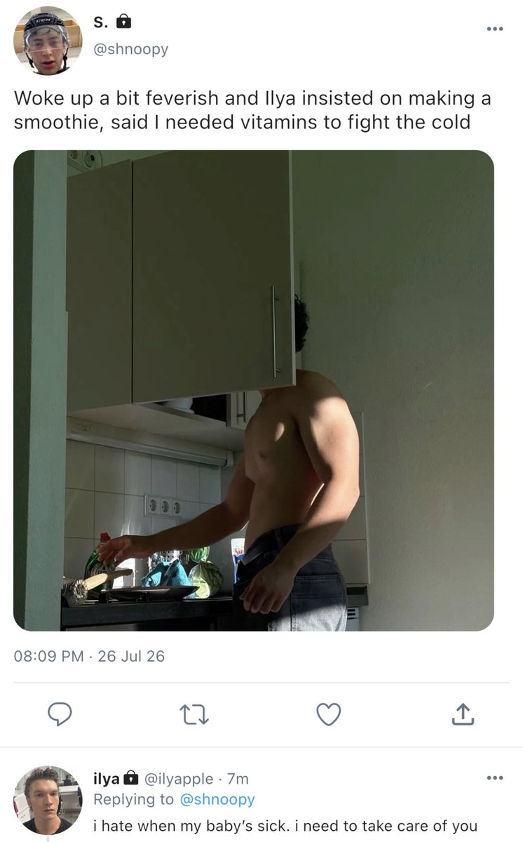 mintyhollander's tweet photo. #hollanov one tweet smau

get a little glimpse into the life of shane and ilya through their private accounts https://t.co/0BuGFquhpo