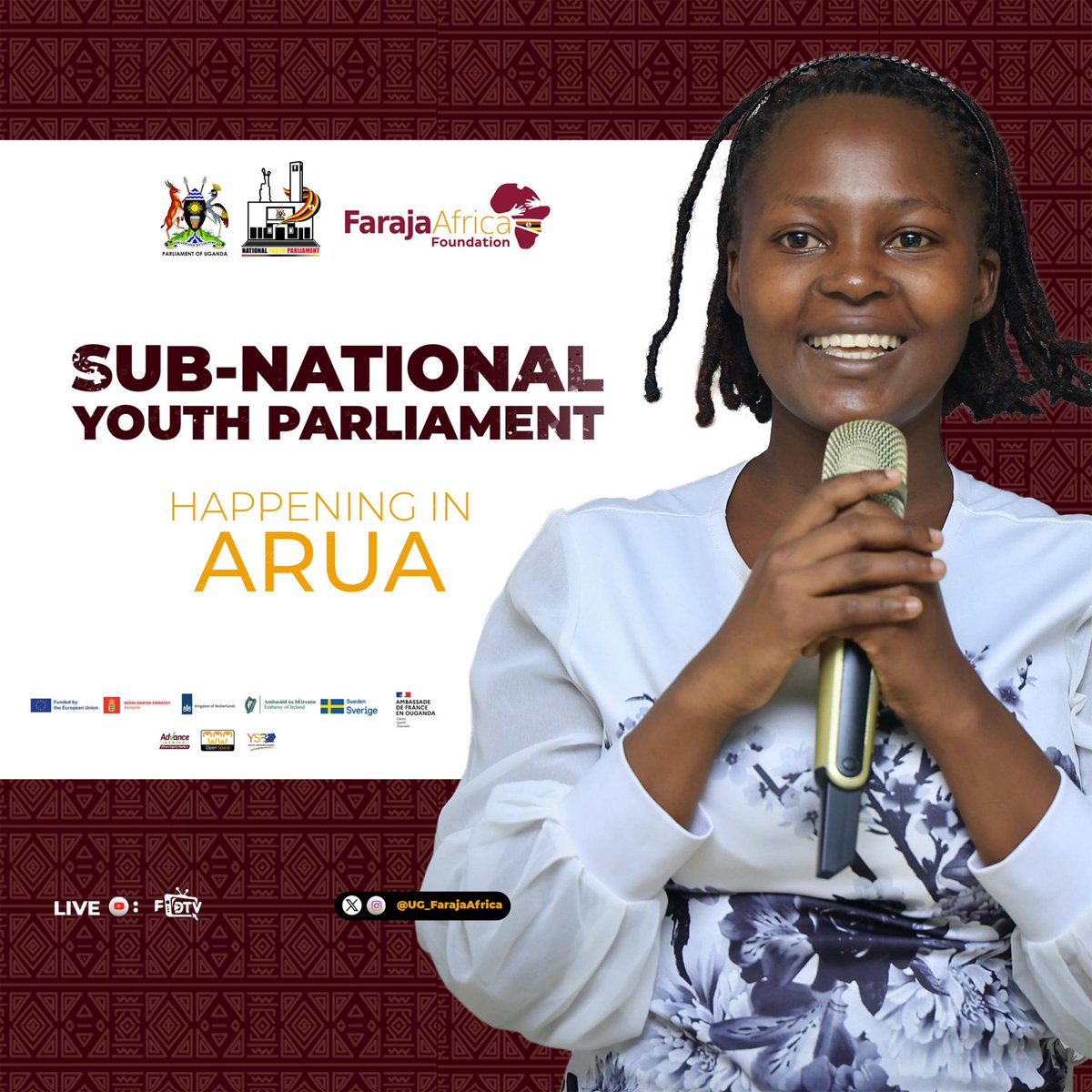 LakisaIvan's tweet photo. Tomorrow 27th July over 300 youth leaders across Westnile will join together in 8th Westnile Sub-national Youth parliament 2nd sitting, the youths voices matters.
Thanks @FarajaAfricaFdn for this initiative.
@EUinUG @Westnileyouths @pdlgUg @Wabwire1 @AdvanceAfrika01 @EseruPaul https://t.co/XdCeHpaWId