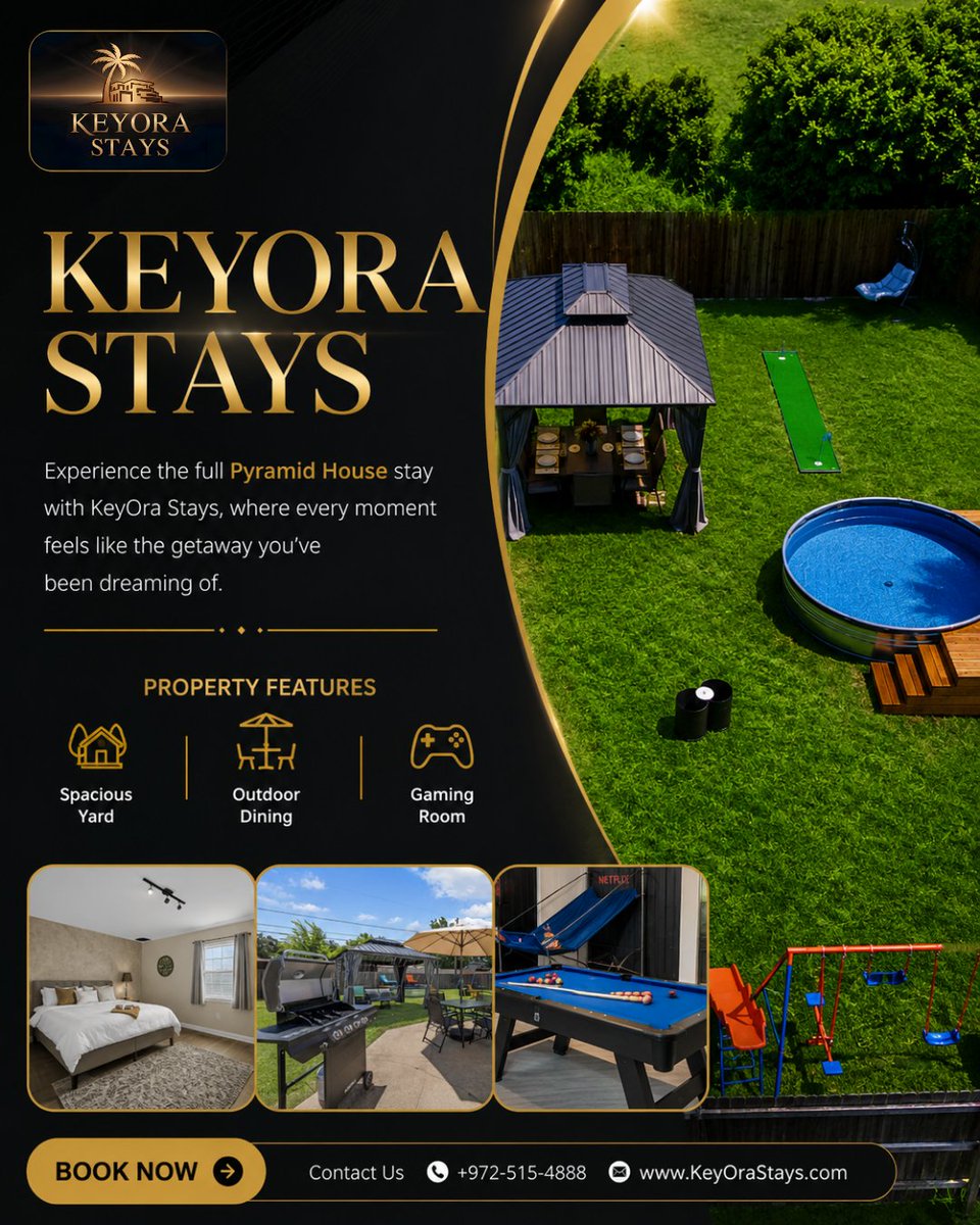 keyora_stays's tweet photo. Stay somewhere unforgettable. 🏡✨

Discover The Pyramid House in Dallas.

🌐 https://t.co/EXHsm4xJ3P

#DallasVacationRental #TexasTravel #VacationRental #FamilyGetaway #WeekendGetaway https://t.co/wmuSKFNZDf