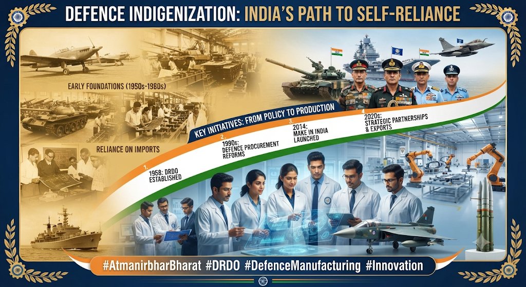 NSTimes_IN's tweet photo. Self-Reliance in Defence

India expanded indigenous defence production through DRDO, DPSUs and later private participation. The goal: stronger national security through homegrown technology.

#AtmanirbharBharat #DRDO #DefenceCooperation https://t.co/21mbuDJRBd