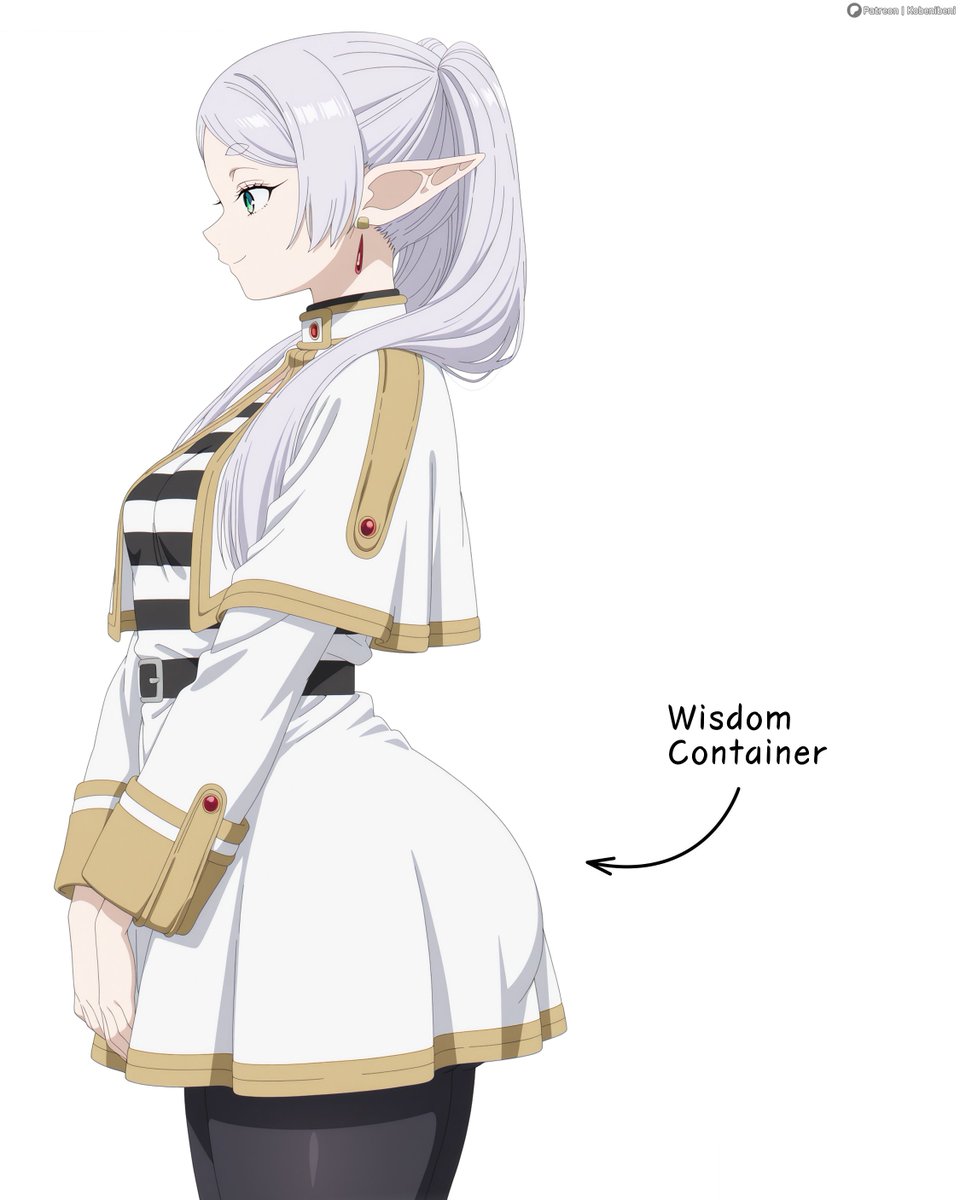 KobeSfw_'s tweet photo. Apparently, Frieren keeps it somewhere else... 😄 https://t.co/4WHKau3Y7O