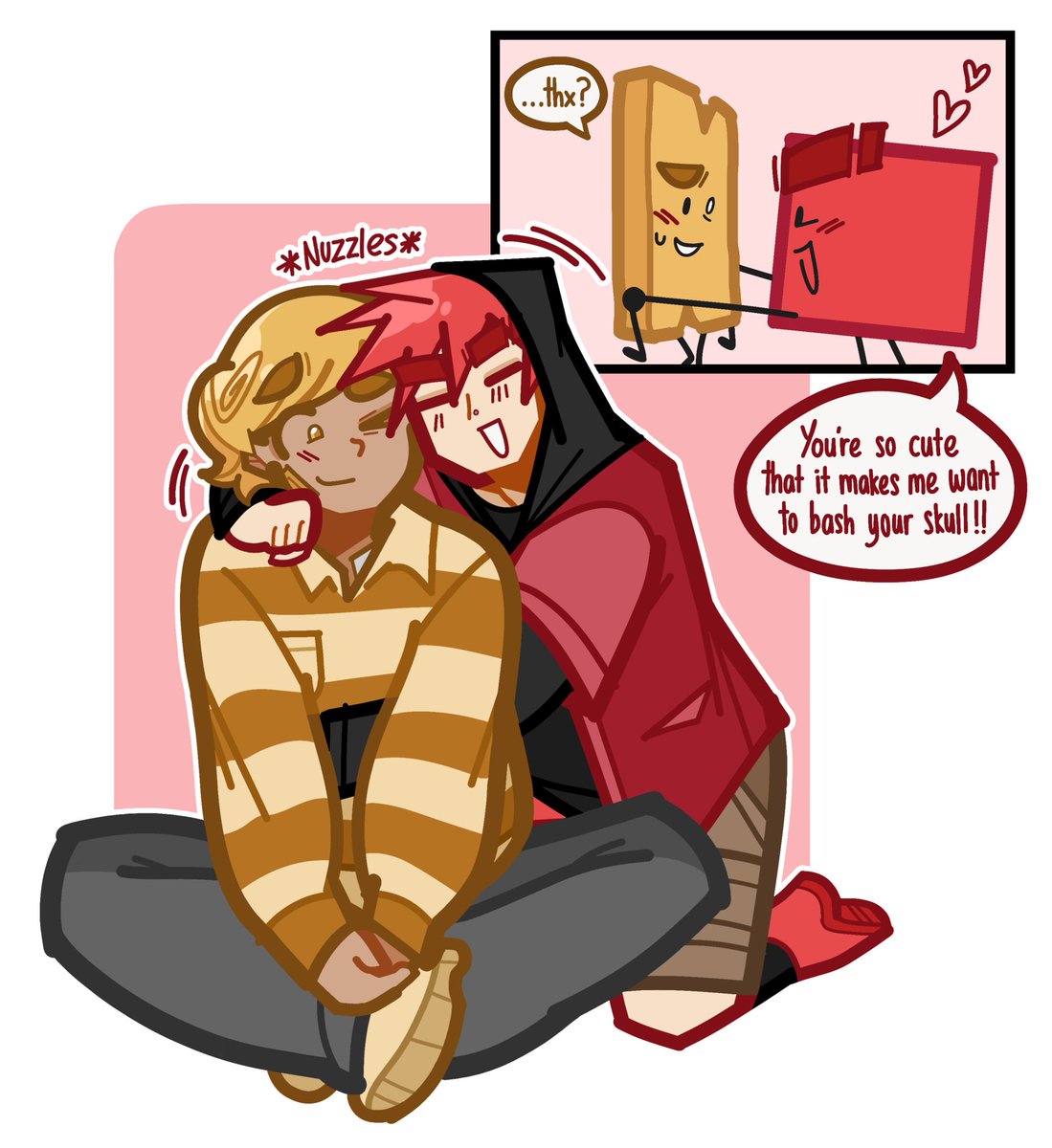 vivkinz's tweet photo. Cuteness aggression on another level 
#bfdi #bfb #woodblock https://t.co/d0PtuHOyUC