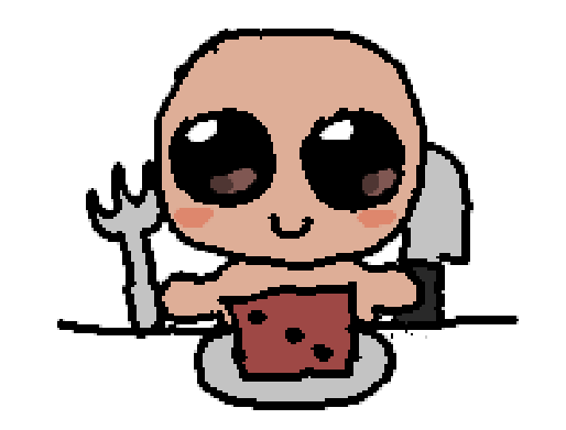 ninjaloveparty's tweet photo. "Can you draw Isaac eating the D6 with a a knife and fork pls 🥹" -> your answer https://t.co/CuRy0yTM5t https://t.co/BGkILXMoeA