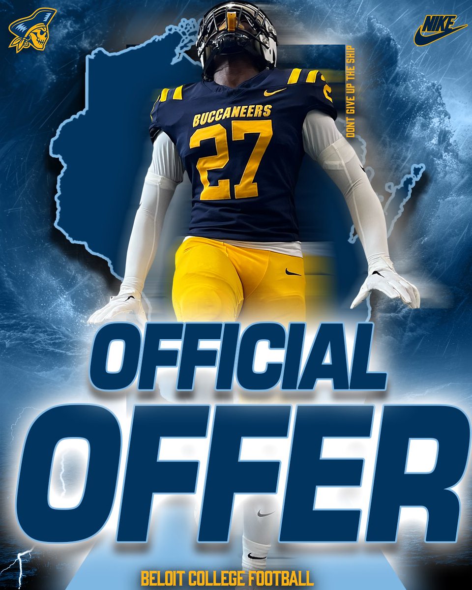 BDetterman926's tweet photo. After a great conversation with @CoachWillStrong, I’m blessed to receive an offer from Beloit football! 
@CoachLanghoff @BeloitBucsFB https://t.co/vtNcR8J0ct