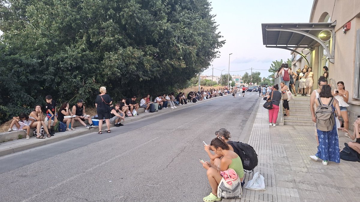 crisbrubel's tweet photo. Ok. Hay 7n árbol en la vía. Y ahora que? @Renfe @Adif_es van a mover el culo y poner solución? O nos pasamos aquí toda la noche? https://t.co/MijP4ckACH