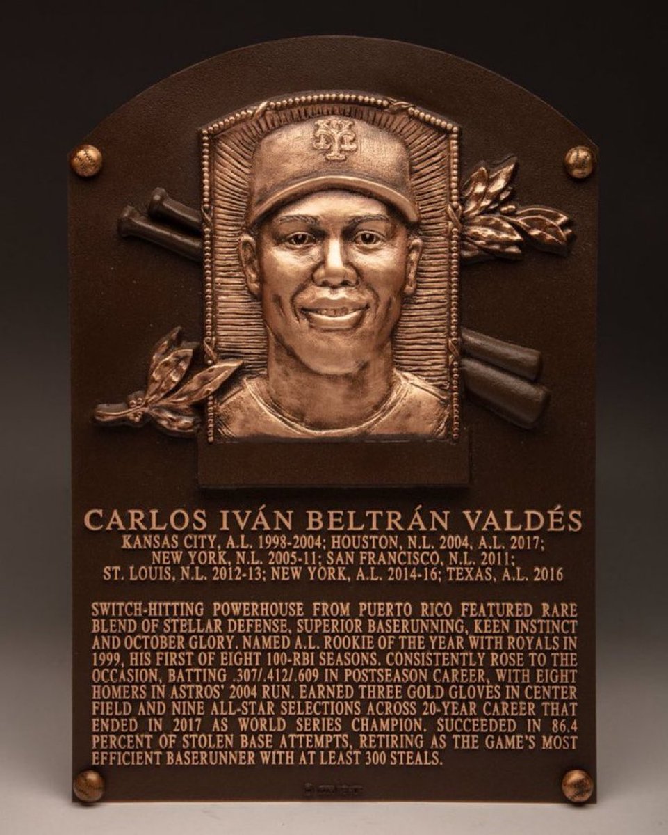 SleeperMets's tweet photo. CATLOS BELTRAN IS OFFICIALLY IN THE HALL OF FAME AS A NEW YORK MET 👏🙏 https://t.co/iUanIxvJOD