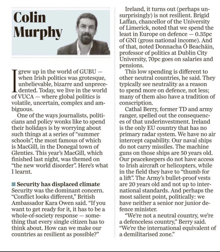 PBresnihan's tweet photo. Arguably the silliest (and most worrying) part of this article is the line that 'Security has displaced climate'.

Written as France faces one of the biggest evacuation operations seen since World War II due to out of control wild fires. https://t.co/hEzTE9ud86